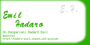 emil hadaro business card