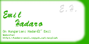 emil hadaro business card